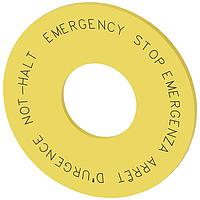 SIEMENS 3SU19000BN310NC0 Backing Plate EMERGENCY STOP BACKING PLATE. YELLOW