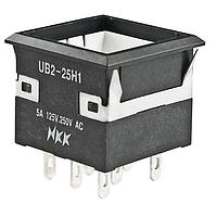 NKK Switches UB225KKW015C Pushbutton Switches DPDT ON(ON) RED LED SOLDER LUG BODY ONLY