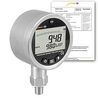 PCE DPG 10-ICA Pressure Gauge (0~145 psi, 0~10 bar; ISO Calibration Certificate)