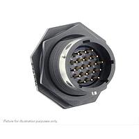 Eaton Souriau-Sunbank UTGX714D19P Receptacles Jam nut receptacle, without backshell, with 19 male PCB contacts, IP68/69K in unmated conditions