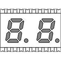 Kingbright ACDA03-41SGWA-F01 LED Displays GREEN DIFFUSED 2 DIGITS