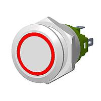 Carling Technologies AV1-1B211A-R00 Anti-Vandal 1-pole, Maintained, 10.1A Resistive 12VDC not HP rated, Illuminated  Flush Pushbutton Switch with .110 Tab (Q.C.)