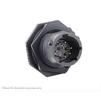 Eaton Souriau-Sunbank UTSX712D8P32 Receptacles Jam nut receptacle & hold down clips,without backshell, with 8 male PCB contacts, IP68/69K in unmated conditions