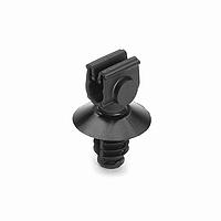 HellermannTyton 151-02083 MOC Clip MOC Clip, 5 mm, with 6.5mm Fir Tree, PA66HIRHSUV, Black, 5000/ctn