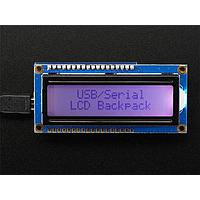 Adafruit 782 Display Development Tools USB Backpack Kit w/ 16x2 Positive LCD