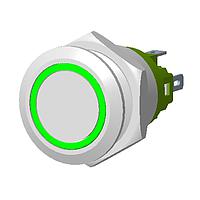 Carling Technologies AV1-1B211B-R00 Anti-Vandal 1-pole, Maintained, 10.1A Resistive 12VDC not HP rated, Illuminated  Flush Pushbutton Switch with .110 Tab (Q.C.)