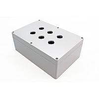Hammond Manufacturing 1554MPB6A Pushbutton Enclosures Pushbutton Enclosure 6 PB x 22.5mm - 9.5 x 6.3 x 3.5in - Polycarbonate - N4X