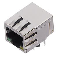 Pulse Electronics JX0011D21BNL Modular 1X1 TAB DOWN W/LED'S ETHERNET (NON PoE)