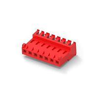 AMP Connectors - TE Connectivity 3-644467-7 Receptacle Assembly FEED THRU W TAB 7P L.R. red 22 AWG