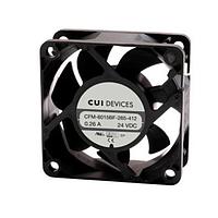 Same Sky (formerly CUI Devices) CFM-6015BF-255-375-20 Axial dc axial fan, 60 mm square, 15 mm, 24 Vdc, ball, 5500 RPM, 24.22 CFM, TS