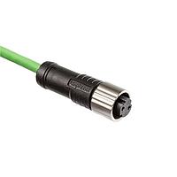Amphenol LTW ASD-02BFFM-QL8P03 Sensor Cables / Actuator Cables SPE, X-Lok Interface, Metal, 5A, 02 pins, Female Connector, Female Contact, Straight, Push Lock, Overmolded, Length 3000mm, IP68