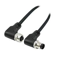Mueller CL4BD07M002 Sensor Cables / Actuator Cables L-Coded M12 4-Position Male Right Angle to Female Right Angle 16 AWG 2M