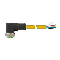 Murrelektronik 7700-A4031-UBC0300 Connectors Mini (7/8) 4 pole, Female 90 w/ Cable, PVC 4x16 AWG ye UL/CSA, STOOW 3m
