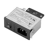 Delta Electronics, Inc. 06AR4 AC Power Entry Modules Power Entry Module EMI Filter, Single, 250VAC, 6A, Snap-In Mounting, N/A-Lug