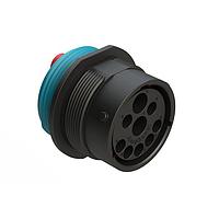 Amphenol SINE Systems AHDP04-24-91PR16-WTA Receptacles Size 24, 9 Position ISOBUS Receptacle, Pin, Reduced Diameter Seal, Wide Thread Adapter (WTA). Note: Use (Size 8)  PN# AT60-204-08141-16 contacts for 6AWG/16mm  applications