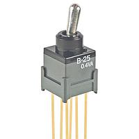 NKK Switches B25JW Process Sealed Subminiature Antistatic Toggles SPDT ON-(ON) .248 BAT EXTENDED PC .4VA