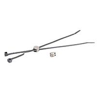 HellermannTyton 156-04005 Cable Ties 3-Piece T50R Tie with Coupler, 8" Long, 0.08" - 1.97" Dia, 50lbs, PA46, Gray, 500/bg