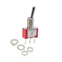 E-Switch 100SP1T1B1M2QEH Toggle Switch TOGGLE, 5A 120VAC/28VDC, SPDT On-On, Panel Mount PC Pin