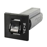 Carling Technologies CTB-B-B-10 Thermal 1-pole, Rocker, 125-250 VAC/ 50 VDC 10 amp circuit breaker, 1000 amp interrupting capacity 0.250 Tab (Q.C.) terminals Black Bezel Front Panel Snap-In UL 1077 Recognized cUL   VDE Certified to IEC/EN 60934