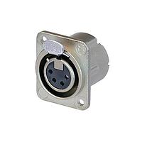 NEUTRIK NC4FD-LX-M3 Receptacles 4P F RECEPT DLX SER SODER CUPS NCKL/SIL
