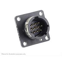 Eaton Souriau-Sunbank UTGX012D10PW Receptacles Square flange receptacle, without backshell, with 10 male PCB contacts, IP68/69K in unmated conditions, keying W