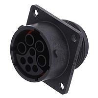 Amphenol SINE Systems RTS016N09S03 Connectors RCP SQ FL 9POS SZ 16 SCKT SEAL