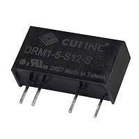 CUI Inc DRM1-12-D15-S Isolated dc-dc isolated, 1W, 10.8-13.2 Vdc input, +/-15 Vdc, +/-0.034 A, single regulated output, SIP