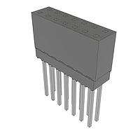 Samtec ESQ-107-39-S-D Sockets Elevated Socket Strip, 0.100" Pitch