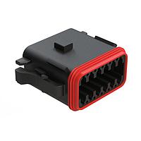 Amphenol SINE Systems AT06-12SA-RDBLK Automotive Connectors 12 Pin Plug Key Pos A w/Red. Dia BLK