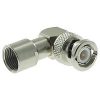 Radiall R141154000W Connectors BNC / RIGHT ANGLE PLUG CLAMP TYPE CABLE 2.6/50+75