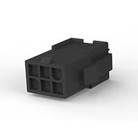 AMP Connectors - TE Connectivity 1-172160-9 Receptacle Housings MINI CAP 6P BLK