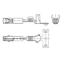 AMP Connectors - TE Connectivity 1241380-3-CT (CUT STRIP) Terminal MCP1.5 SKT CONT SWS CUT STRIP OF 100