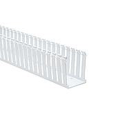 HellermannTyton 181-00590 Slotted Wall Wiring Duct Slotted Wall Wiring Duct, 3" x 4", Adhesive, PVC, White, 120ft/Carton