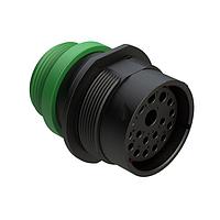 Amphenol SINE Systems AHDP04-24-18SN-STA Connectors 18 Position Receptacle, Socket, Shell Size 24, Normal Diameter Seal (Green), Small Thread Adapter