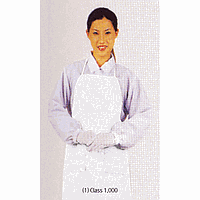Apro A7.A002 Apron clean room urethane, length 108cm, White