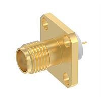 Radiall R126417220 Receptacles SMA Female Connector Beryllium Copper version Gold plated ,Nickel underplate