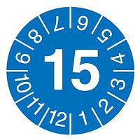 Panduit PEIP-A-15Y Cable Marker Inspection Plate Label, Vinyl, '15', 0.5