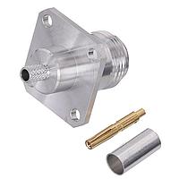 Radiall R161283000 Connectors N / STRAIGHT SQUARE FLANGE JACK FULL CRIMP-TYPE - CABLE 5/50 D