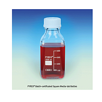 Pyrex Py.1520.10D High-grade Batch-certificated Square Media-lab Bottle (cap, 1000ml)