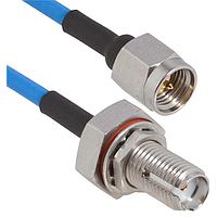 Amphenol SV Microwave 7029-3411 RF Cable Assemblies SMA Female Keyed (90 embly for .085 Cabl