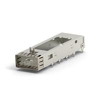 AMP Connectors - TE Connectivity 1888674-1 QSFP Cage w/lightpipe tab Through-bezel