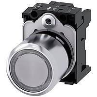 SIEMENS 3SU12510EB700AA0 Compact ILLUM PUSHBUTTON, MOM, CLR,FLUSH,COMPACT