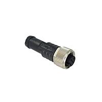 Amphenol LTW MSAS-03BFFM-SL8D03 Sensor Cables / Actuator Cables M12 Circular Metric Connector, A Code, Metal, 4A, 03 pins, Female Connector, Female Contact, Straight, Screw Thread, Overmolded, Length 3000mm, IP68 / IP69K