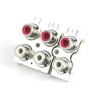 Switchcraft PJRAS3X2S01X RCA Phono Connectors 6 POS RA SHLD JK WWW