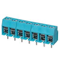 Same Sky (formerly CUI Devices) TB003-500-P07BE Fixed Terminal Blocks Terminal block, screw type, 5.00 , horizontal, 7 poles, CUI Blue, Philip's head screw, PCB mount