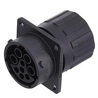 Amphenol SINE Systems RTS016N09SHEC03 Connectors Sq Flg Rcpt w endcap 4+5 POS SZ 16 Socke