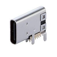 Same Sky (formerly CUI Devices) UJ20-C-R-G-TH-2-P14-TR USB Type C Type C, 2.0, Right Angled, Gold plated 3u, Through Hole, 14 pin,T&R