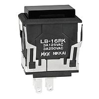 NKK Switches LB16RKW01-A Pushbutton Switches SPDT ON-ON RECTANGLR BLACK BODY BLACK CAP