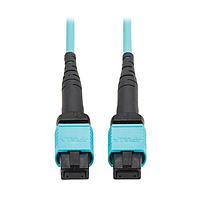 Tripp Lite N845B-04M-12TAA Fiber Optic Cable Assemblies Eaton Tripp Lite Series 100G Multimode 50/125 OM4 Fiber Optic Cable (12F MPO/MPO-PC F/F), Type-B Polarity, OFNP, Aqua, 4 m (13.1 ft.), TAA