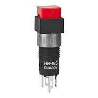 NKK Switches HB16SKW01-C Subminiature SPDT ON-ON SQUARE RED CAP .1A